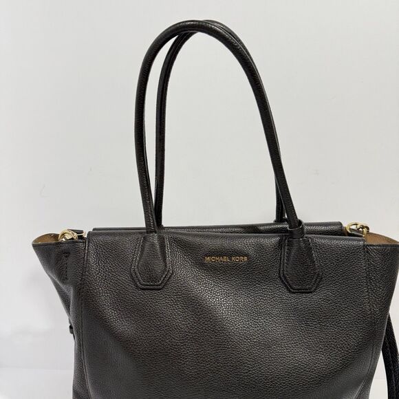 Michael Kors Studio Mercer Large Black Leather Satchel - Picture 13 of 16